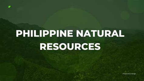 10 natural resources in the philippines|Environment and natural resources atlas of the Philippines..